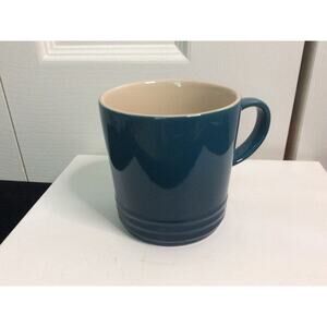 Le Creuset Stoneware Coffee Mug Cup 12oz Deep Teal Fade Ombre
